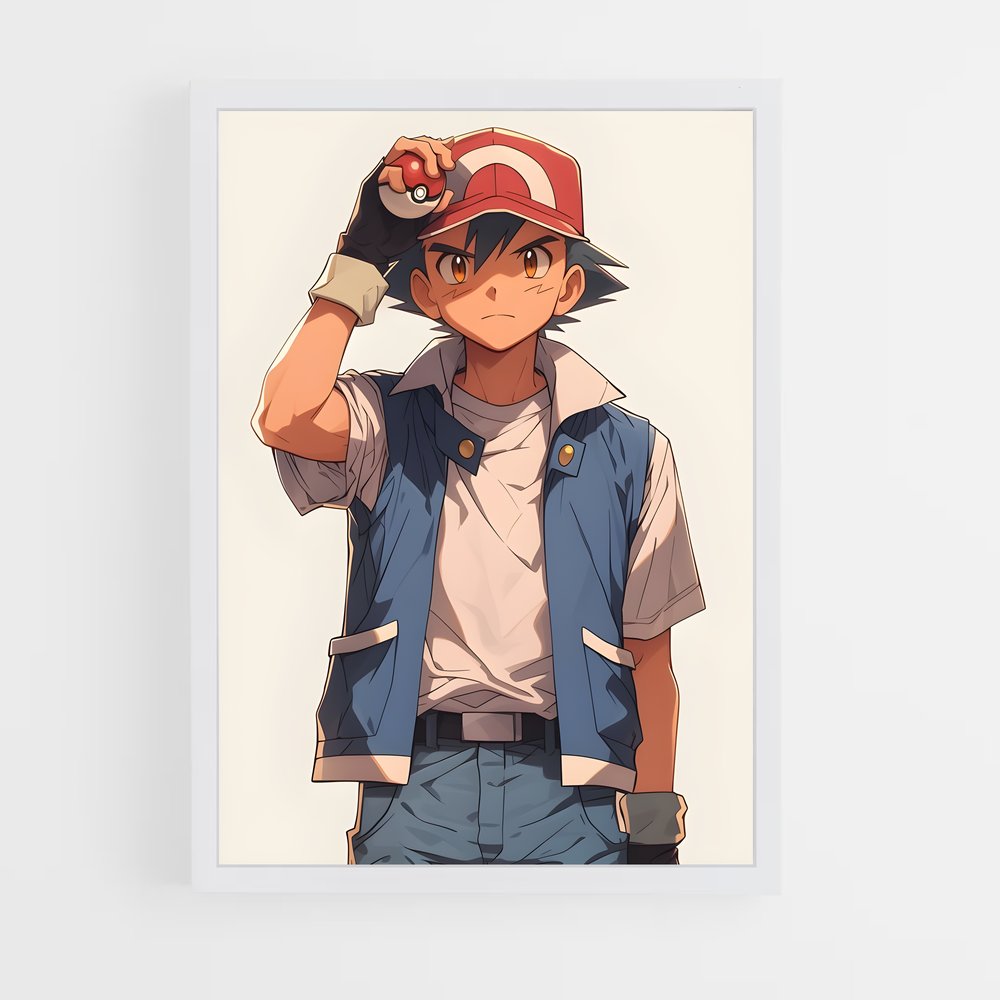 Poster Ash le Pionnier – affiche Pokemon (vue 3)